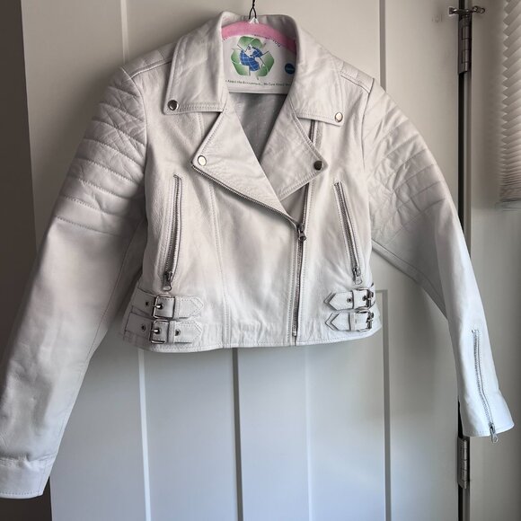 White Leather Jacket - Picture 3 of 3